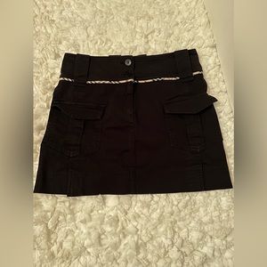 Burberry London Black Cargo Skirt 8